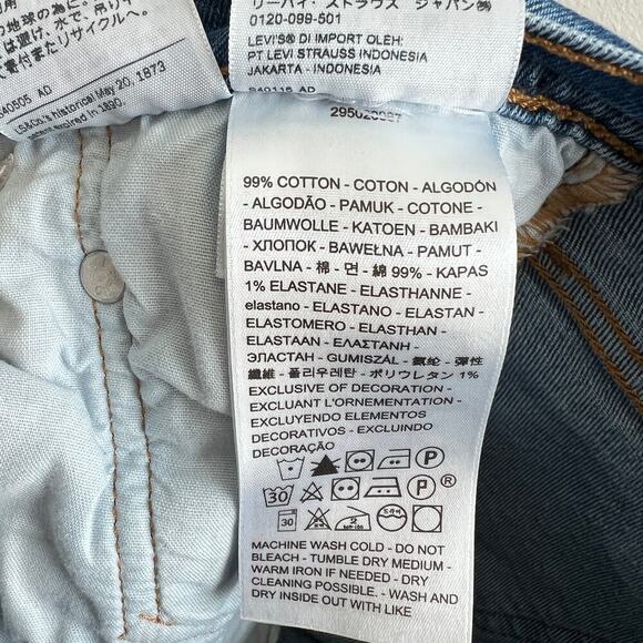 Levi's 501 S Jeans Women's 27 Skinny Leg High Rise Distressed Medium Wash - Picture 7 of 10